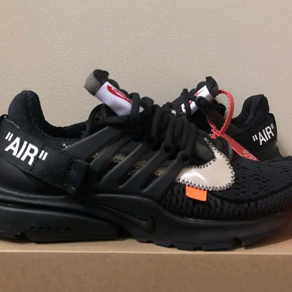 A U Nike Air Presto OFF WHITE all black size 10